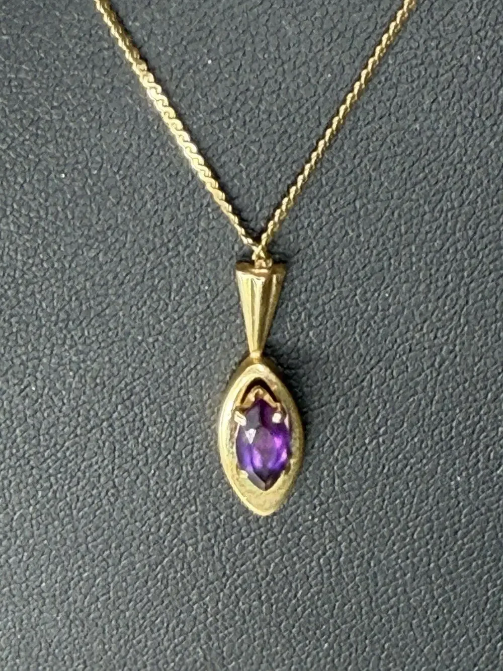 Vintage Amethyst 14k G.F. Gold Filled Necklace DEC 1/20 Dainty Minimalist Glam